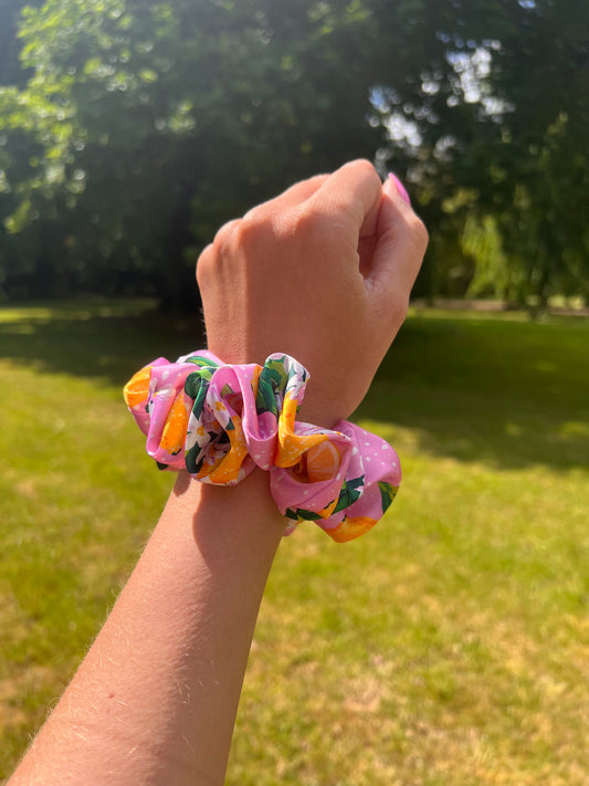 Pink Lemon Scrunchie