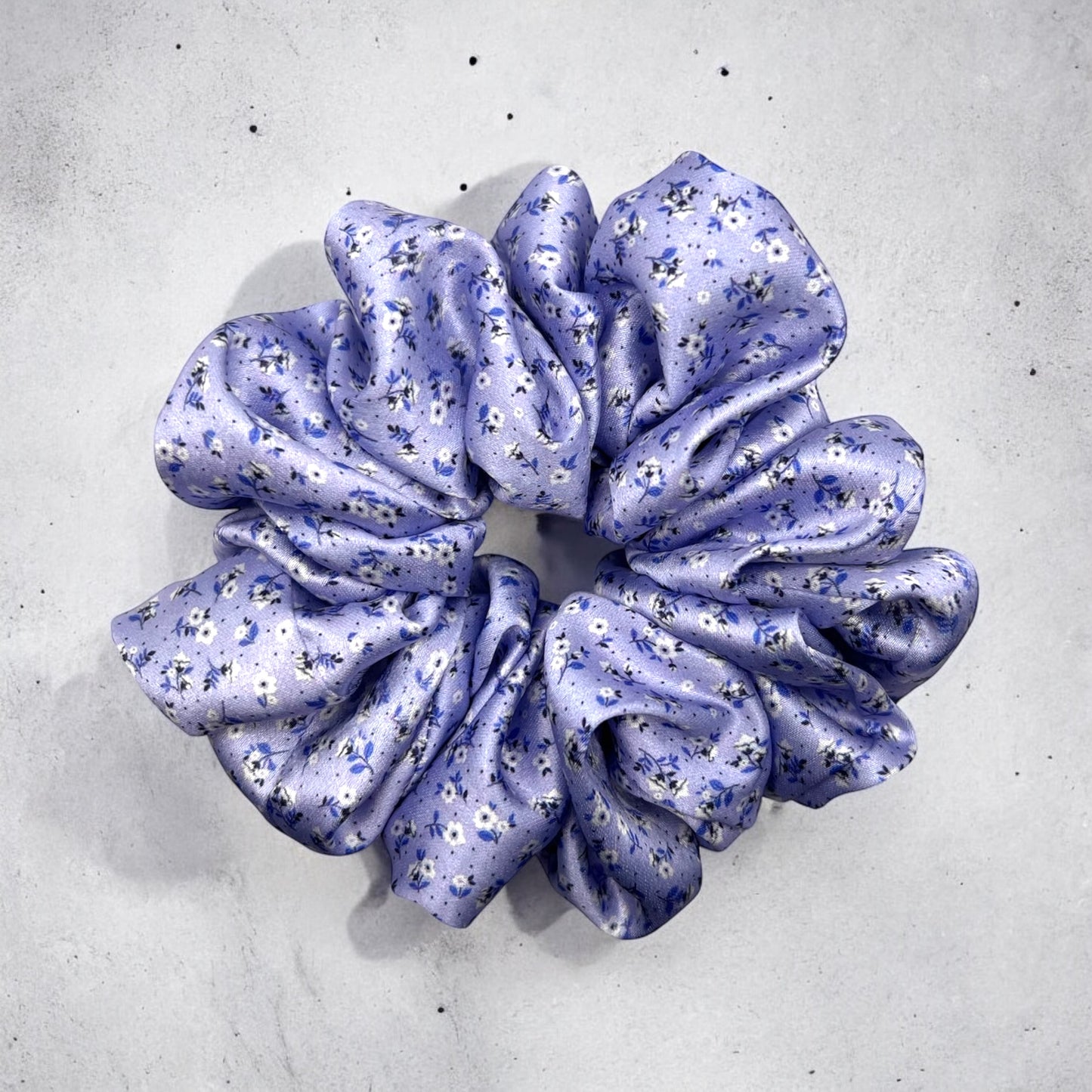 Blue Ditsy Scrunchie