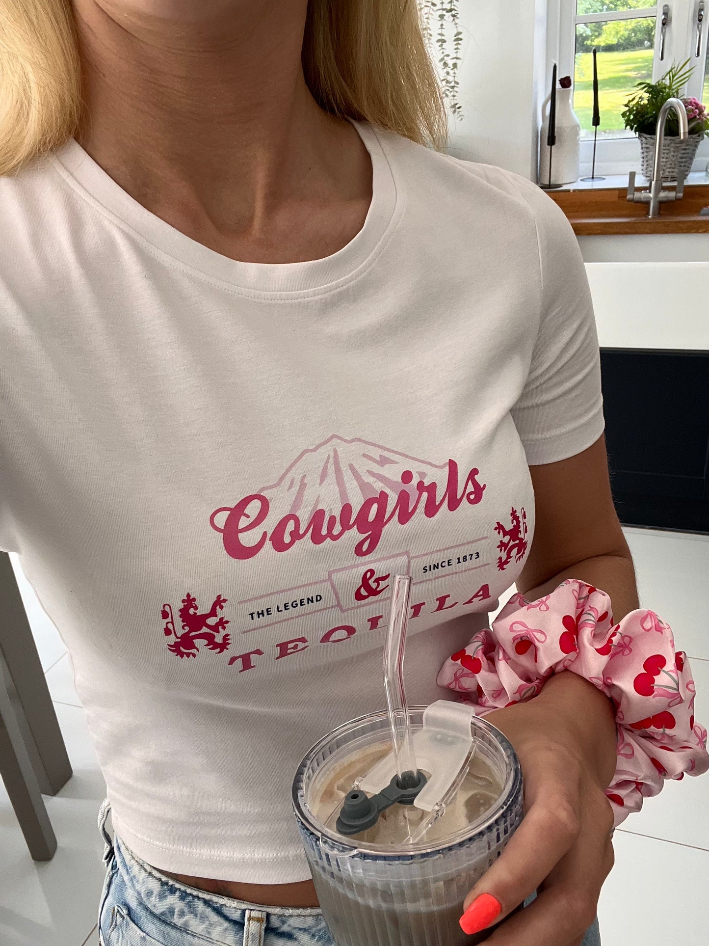 Cowgirls & Tequila Cropped T-Shirt