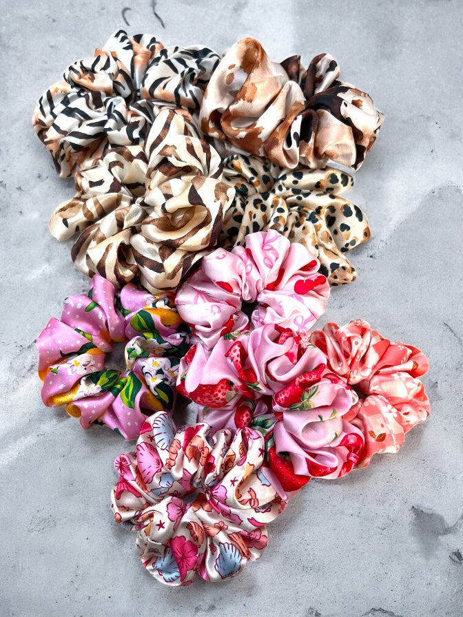Pink Lemon Scrunchie