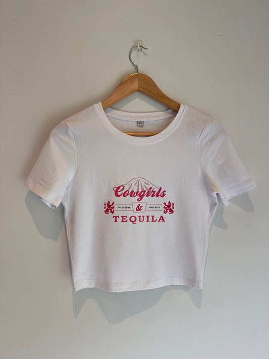 Cowgirls & Tequila Cropped T-Shirt
